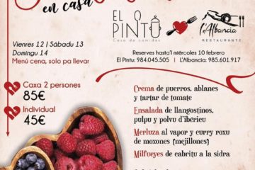El Pintu Llaviana - Menú de San Valentín
